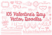 105 Valentine's Day Vector Doodles, an Illustration by Mantas Bac (Thumbnail 1 of 3)