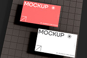 Top View Business Card Mockup, a Product Mockup by graphypix (Thumbnail 1 of 4)