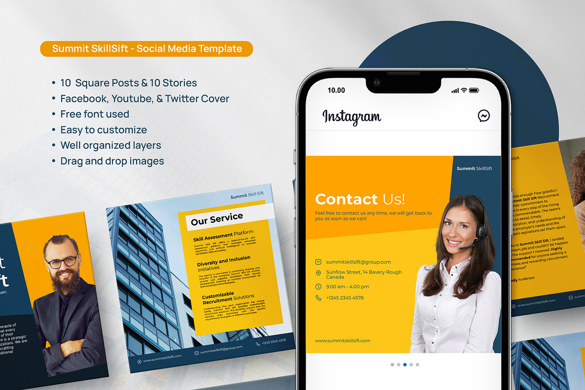 Summit | Corporate Social Media Kit, a Social Media Template by prajapixels (Photo 2 of 6)