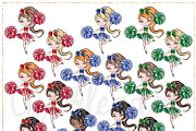 Cheerleader Hand Drawn Clipart, a Sport Illustration by Masha  Studio (Thumbnail 3 of 12)