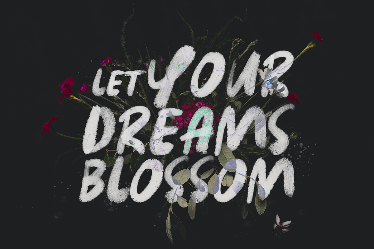 SAY | TEXTURED BRUSH FONT, a Font by Sammy's Illustration (Photo 4 of 7)