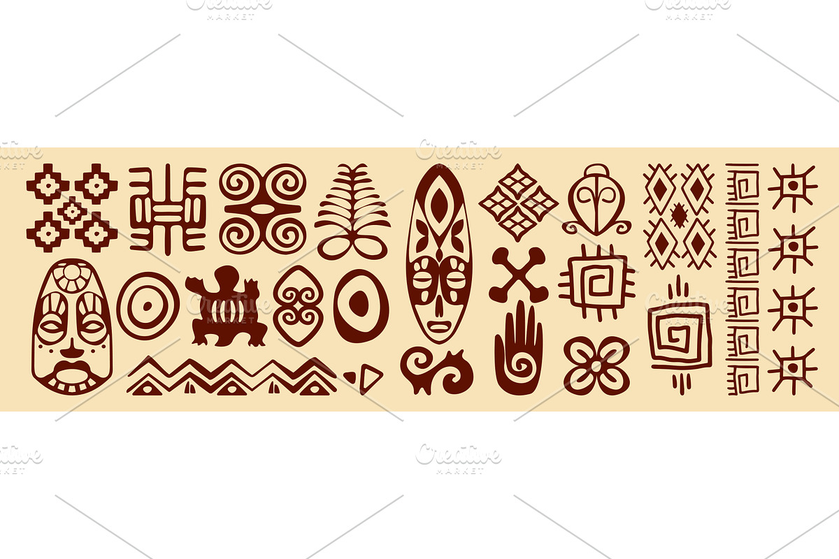 African symbol doodle collection, an Object Illustration by art PVP - market