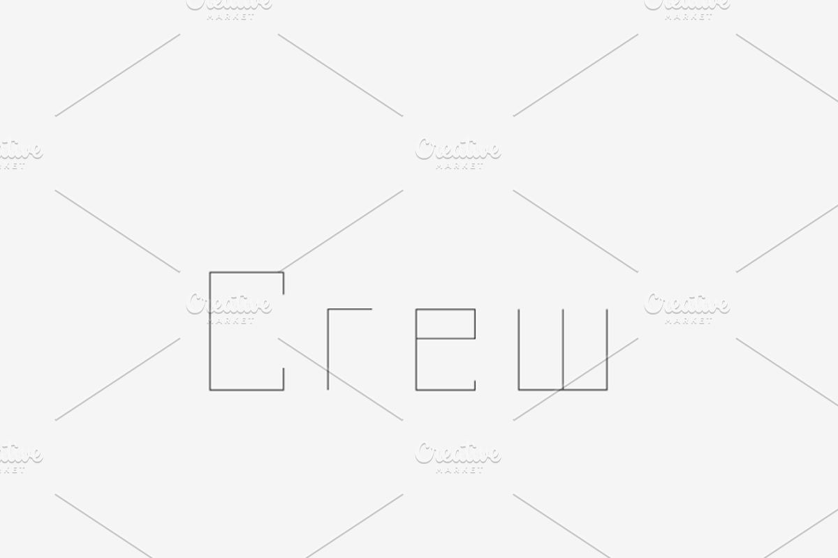 Crew - Laser, Craft Cutter Font