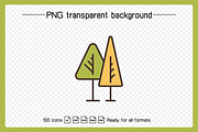Tree and Woods Icons Illustration, a Decorative Illustration by Designfour (Thumbnail 5 of 6)