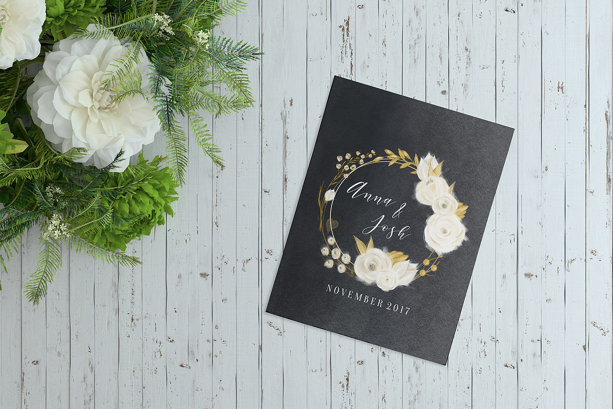 White Wedding Floral Clipart, an Object Graphic by savanamm design (Photo 8 of 8)