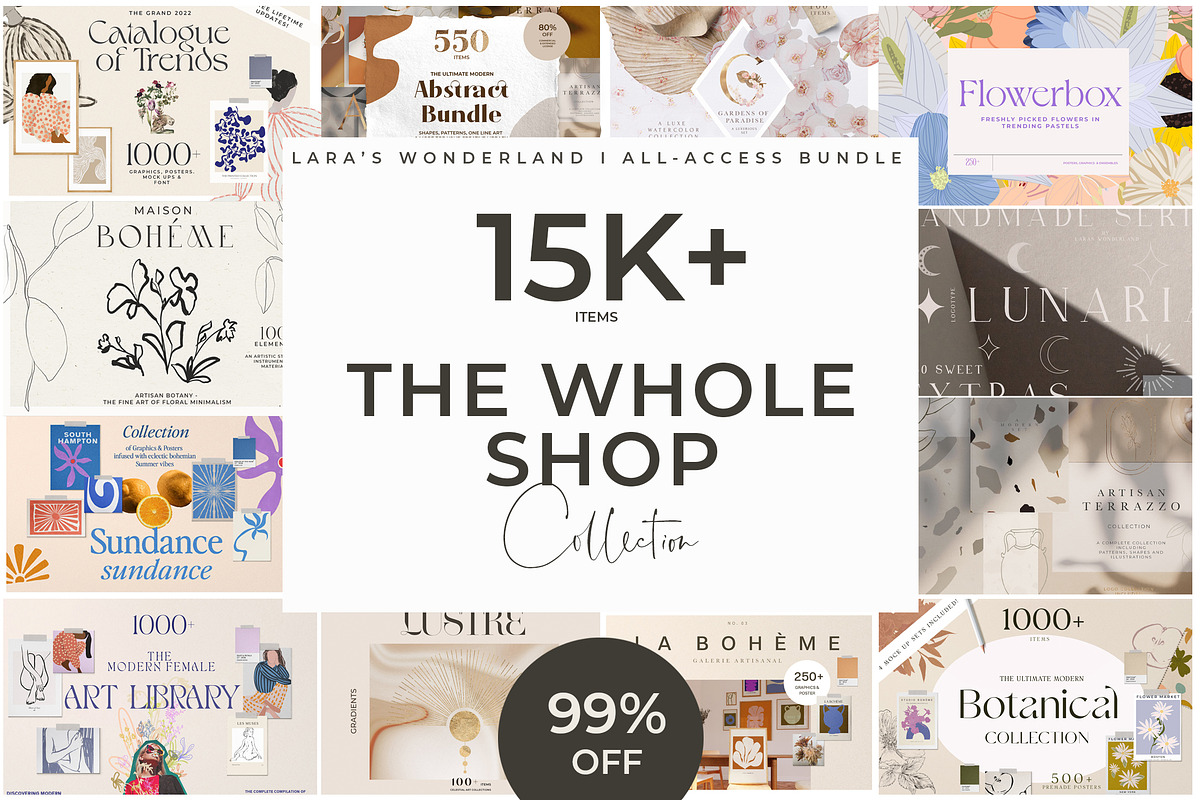 Font & Graphic Whole Shop Collection, a Decorative Illustration by Laras Wonderland (Photo 5 of 25)