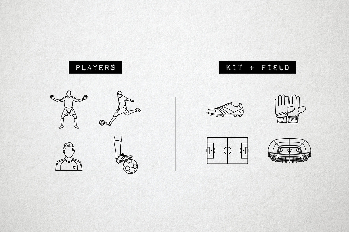 20 Football Soccer Icons World Cup, an Outline Icon by Hatch Design Workshop (Photo 5 of 8)