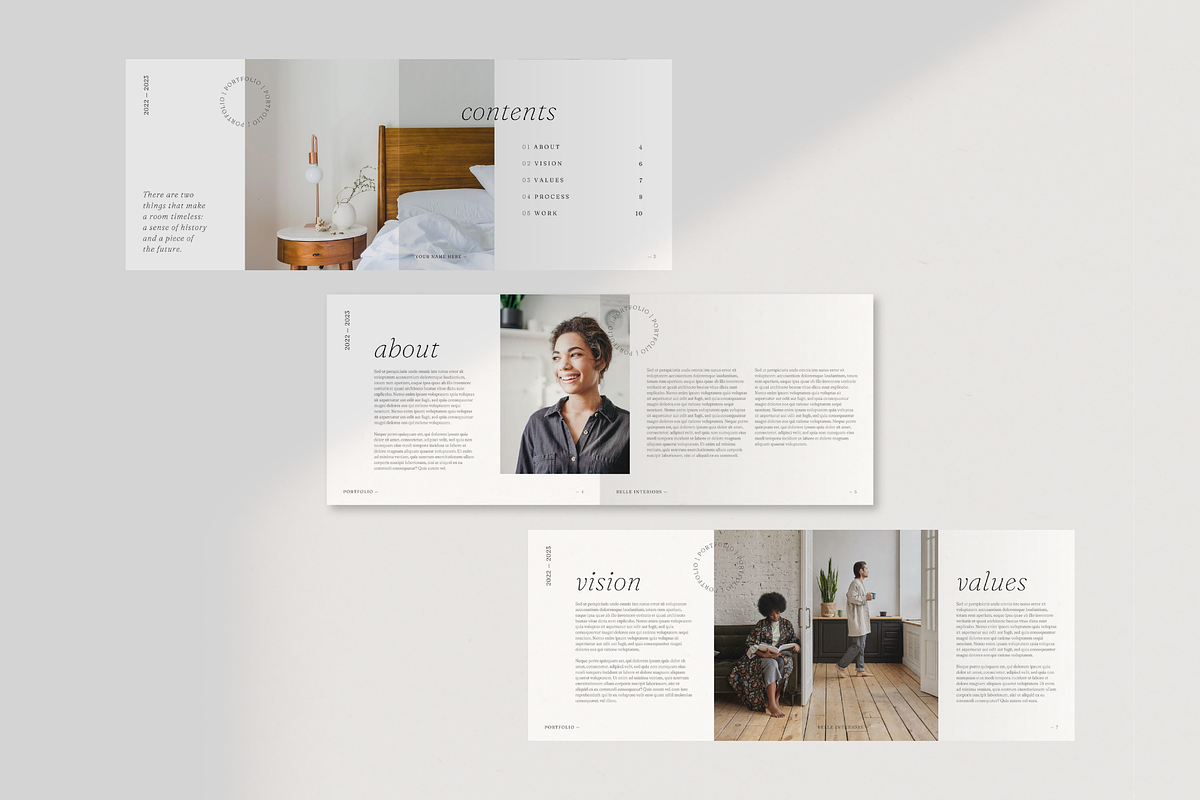 Interior Design Portfolio Canva, a Presentation Template by ...