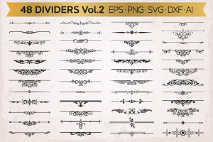 48 Vector Divider Design Elements