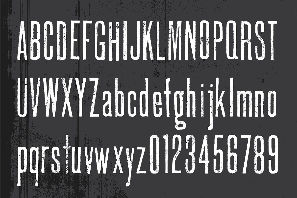 Gothic Extra Extra Compressed, a Sans Serif Font by Doug Best Foundry (Photo 2 of 4)