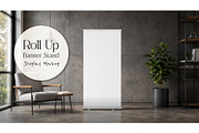 Roll Up Banner Stand Display Mockup, an Advertising Mockup by studiogstock (Thumbnail 2 of 3)