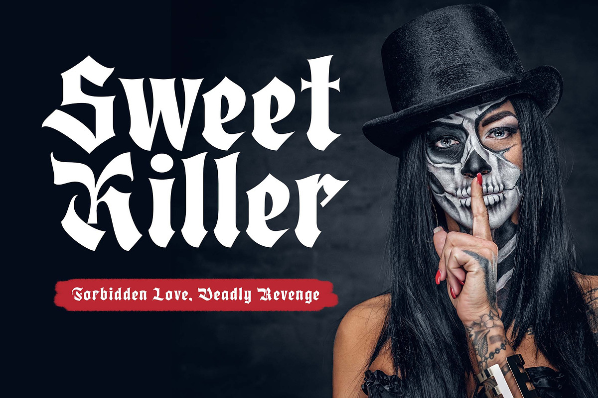 Bladge a Modern Blackletter Font, a Blackletter Font by Blankids Studio (Photo 3 of 12)