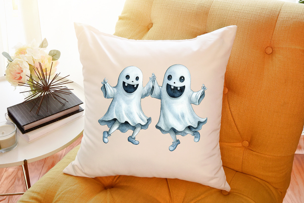 Funny Retro Halloween Ghost Clipart, an Illustration by Sublimation Artist (Photo 6 of 6)