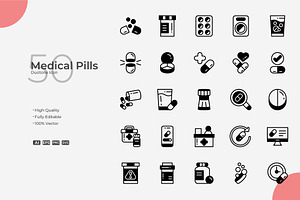 Medical Pills Duotone Icons, an Icon by Bloodline