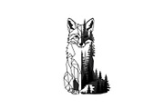 Fox Forest Silhouette Vector Bundle, an Illustration by Creativeshirt (Thumbnail 18 of 31)