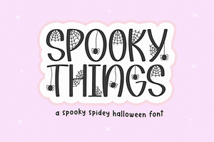Spooky Things | Spider Web Font