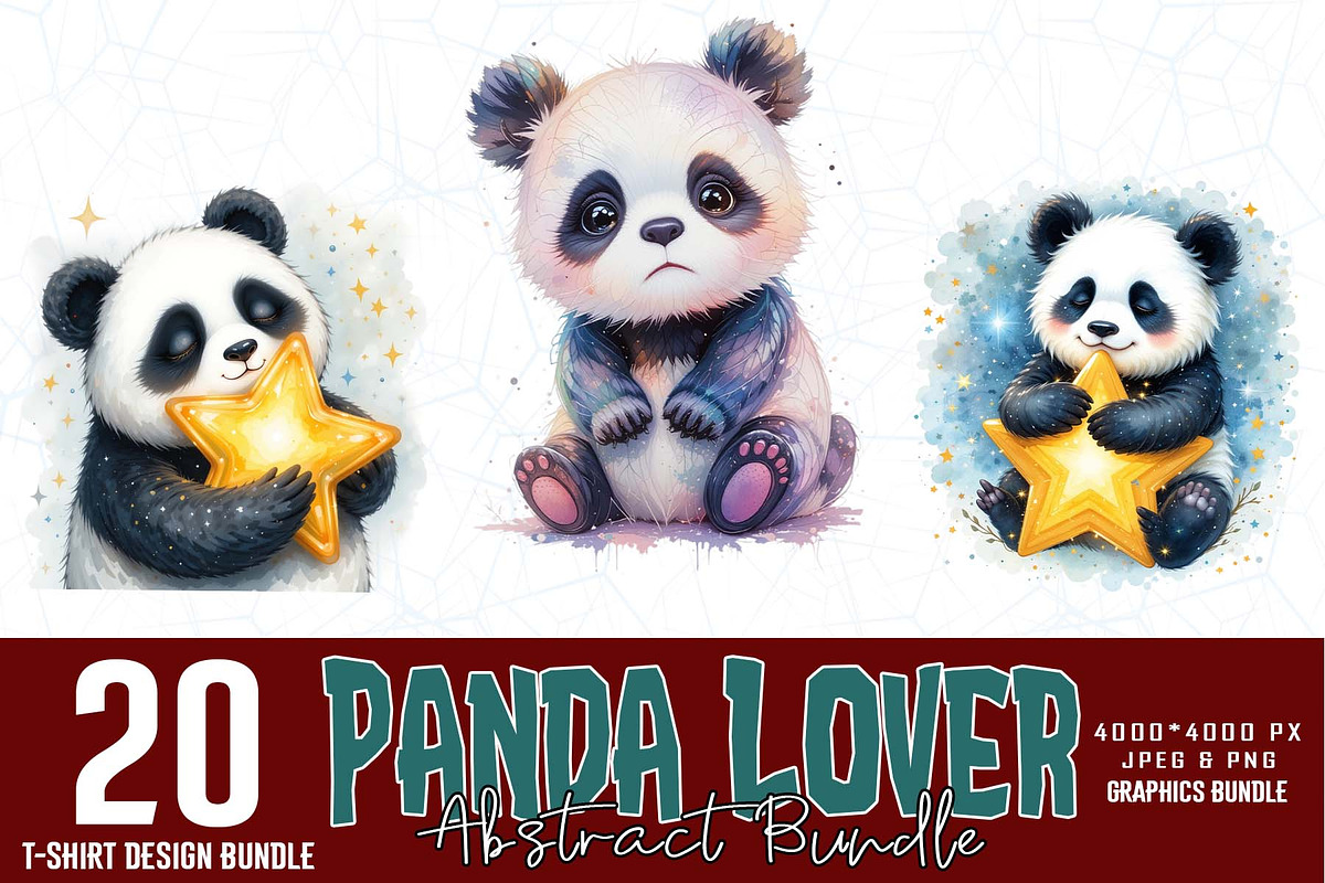 20 Groovy Panda T-shirt Bundle, an Object Illustration by Sofia's Fashion (Photo 1 of 3)