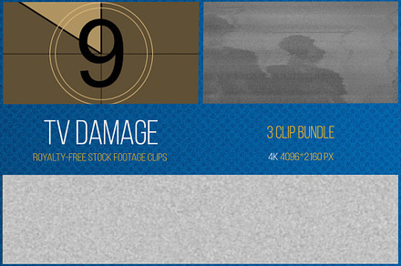 TV Damage: 3 Clip Footage Bundle, a Background Photo by RhymesPro