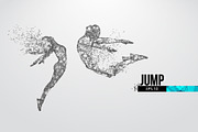 Silhouettes of a jumping people, a Healthcare Illustration by Matrosovv (Thumbnail 1 of 4)