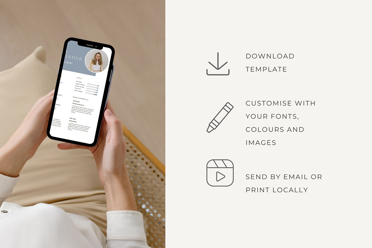 Modern Photo CV Template CANVA, a Resume Template by Jay Luxe Creative (Photo 5 of 5)