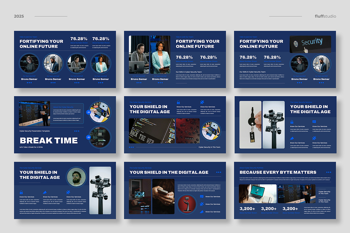Cyber Security Google Slides, a Presentation Template by fluffstudio (Photo 3 of 4)