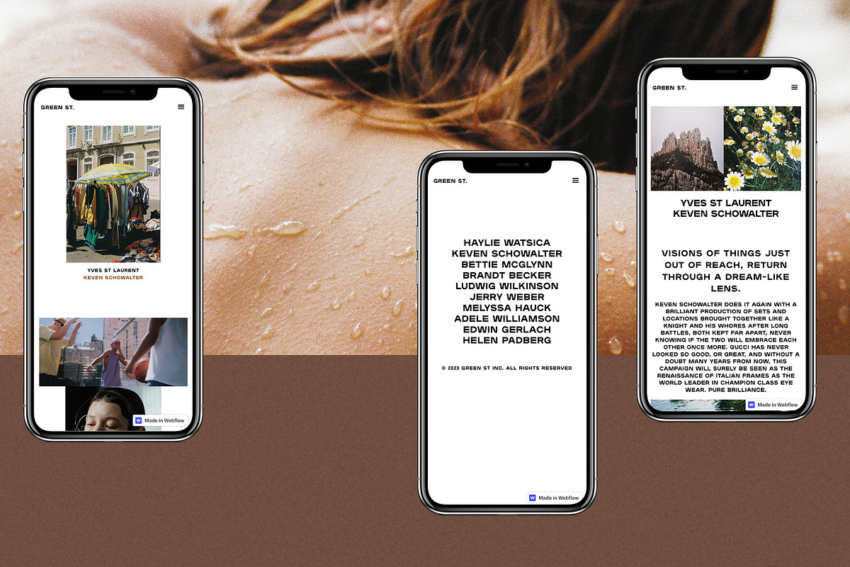 GREEN ST ARTISTS Webflow Template, a Websites & App Template by YYY ~ Webflow Templates (Photo 2 of 7)