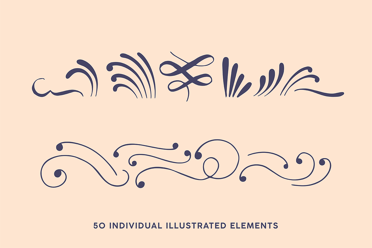 Flourish Illustration Vector Pack, a Decorative Illustration by Soph Rowe (Photo 2 of 5)