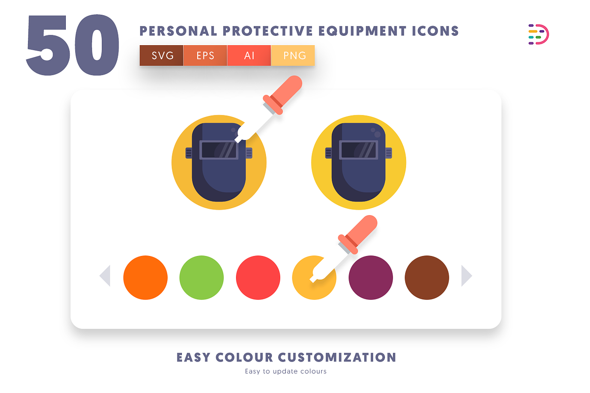 50 Protective Equipment Icons, an Outline Icon by Dighital (Photo 8 of 9)