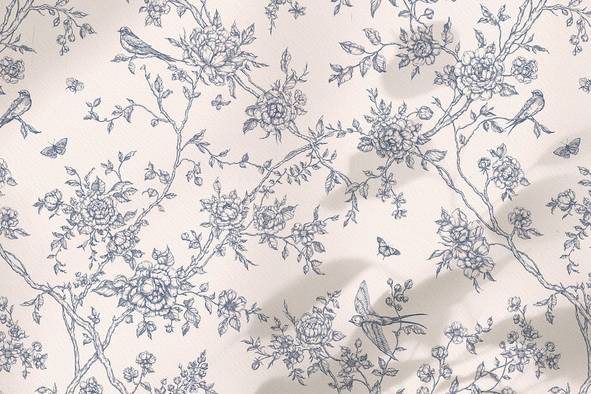 Toile de Jouy Seamless pattern, a Pattern Graphic by Ekaproeka (Photo 4 of 7)