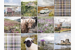 Scottish Digital Watercolors