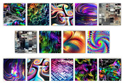 Glitch Psychedelic 07. Digital Paper, a Texture Illustration by KENO Mascots (Thumbnail 3 of 3)