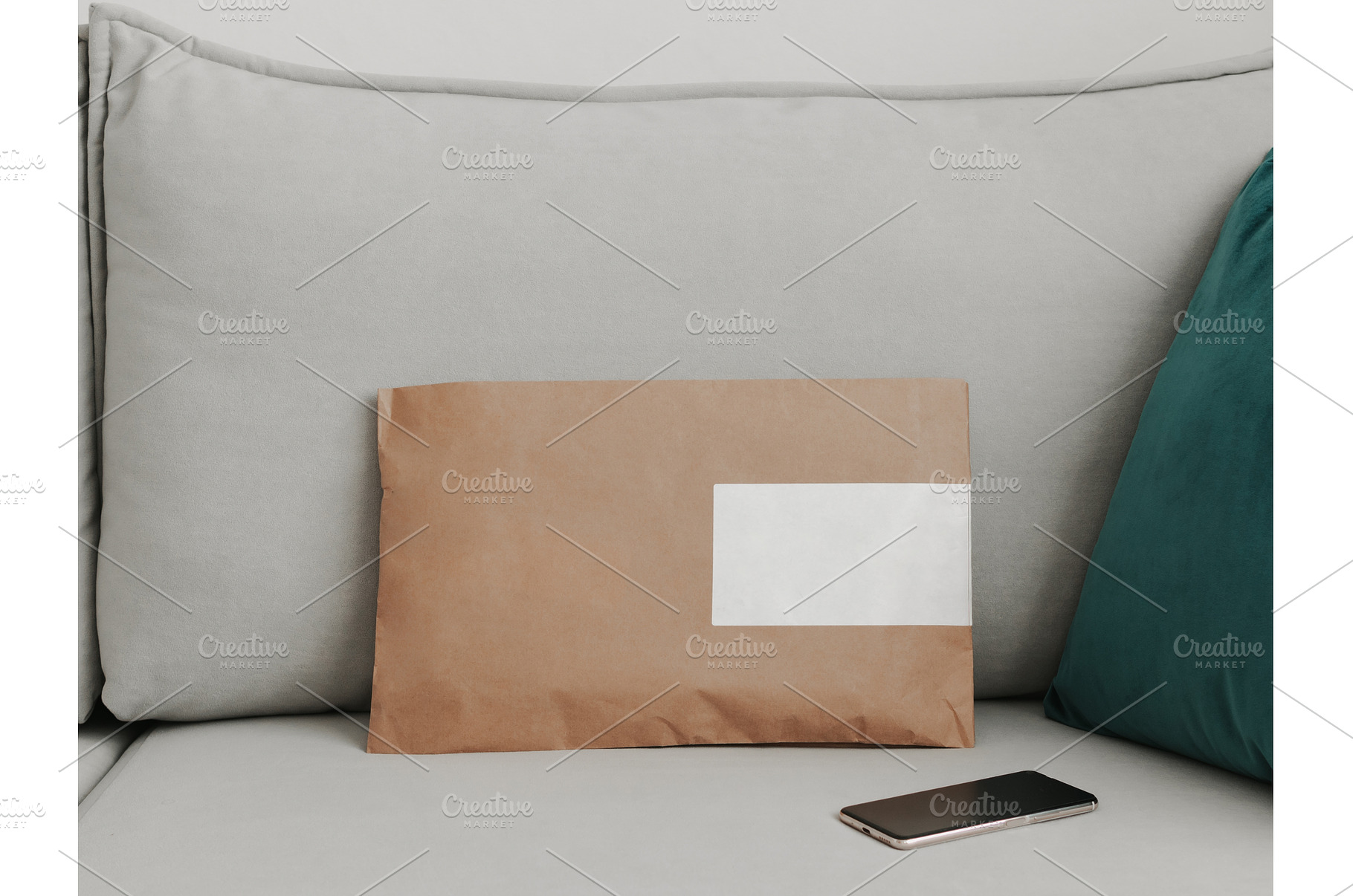 Craft paper soft pack on gray, a Transportation Photo by Fascinadora
