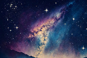 Watercolor glittering starry sky, a Background Graphic by Anamul Haque Anik (Thumbnail 1 of 5)
