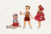 Vintage Children Clip Art, a Person Illustration by Patterns for Dessert (Thumbnail 8 of 13)