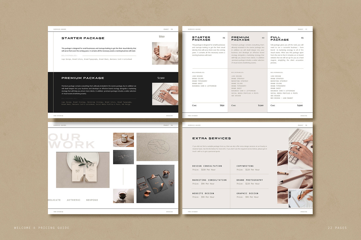 Studio Client Welcome & Pricing Kit, a Templates & Theme by AndrewPixel