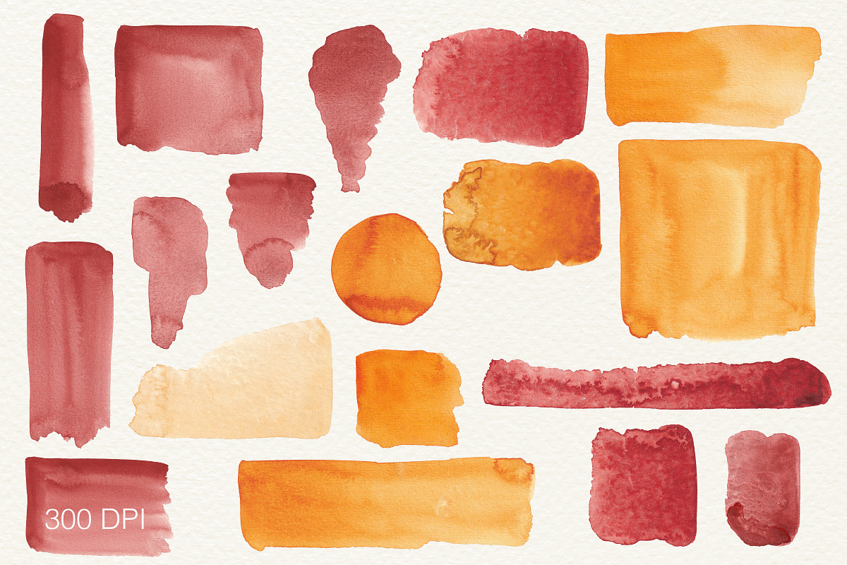 Watercolor red collection, a Texture Graphic by NadyaKo (Photo 3 of 4)