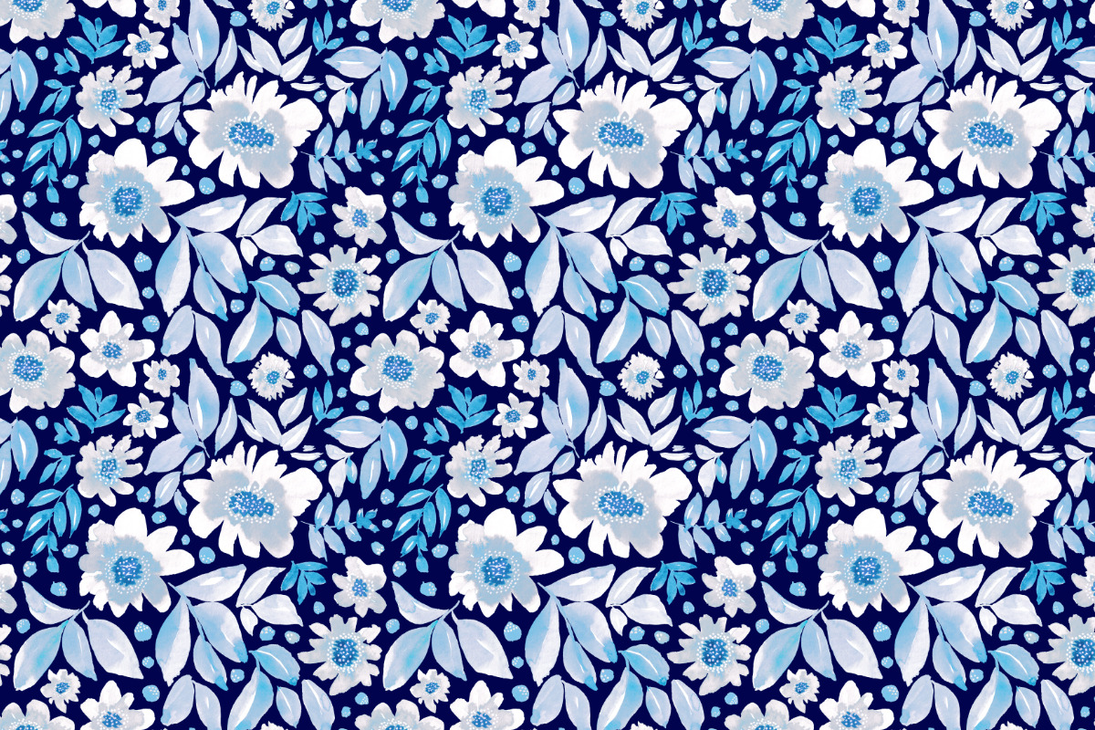 Blue, white and navy, a Pattern Graphic by Anya-D (Photo 2 of 7)