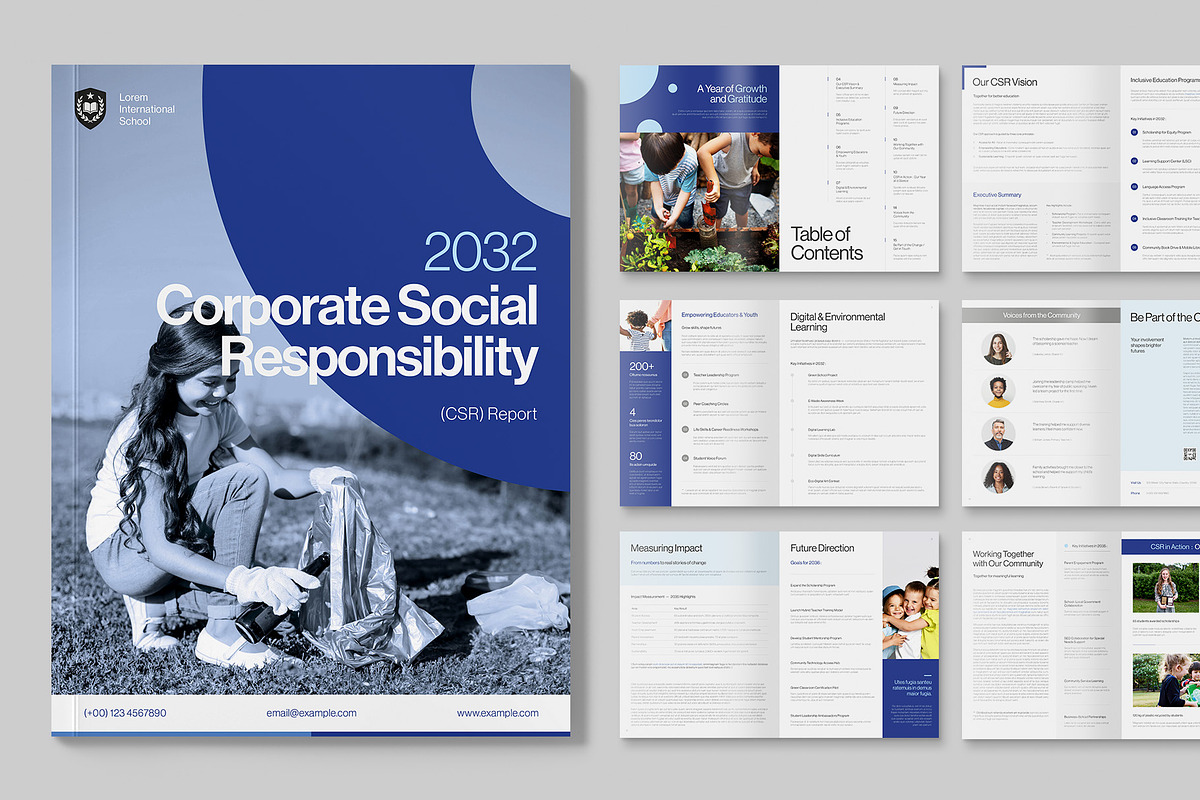 CSR Report Brochure Template, a Brochure Template by BrandPacks (Photo 6 of 6)