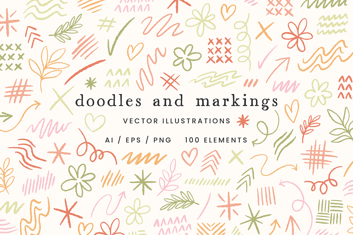 Doodles & Markings Vectors, an Illustration by Emma Webb Studio (Photo 1 of 9)