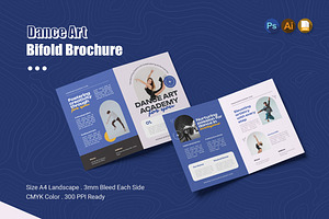 Dance Art Bifold Brochure, a Brochure Template by Esensifiksi.studio