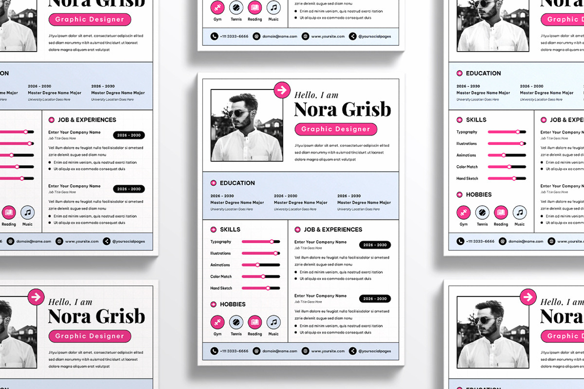 Comic Style Resume CV, a Resume Template by iDoodle Studio (Photo 2 of 4)