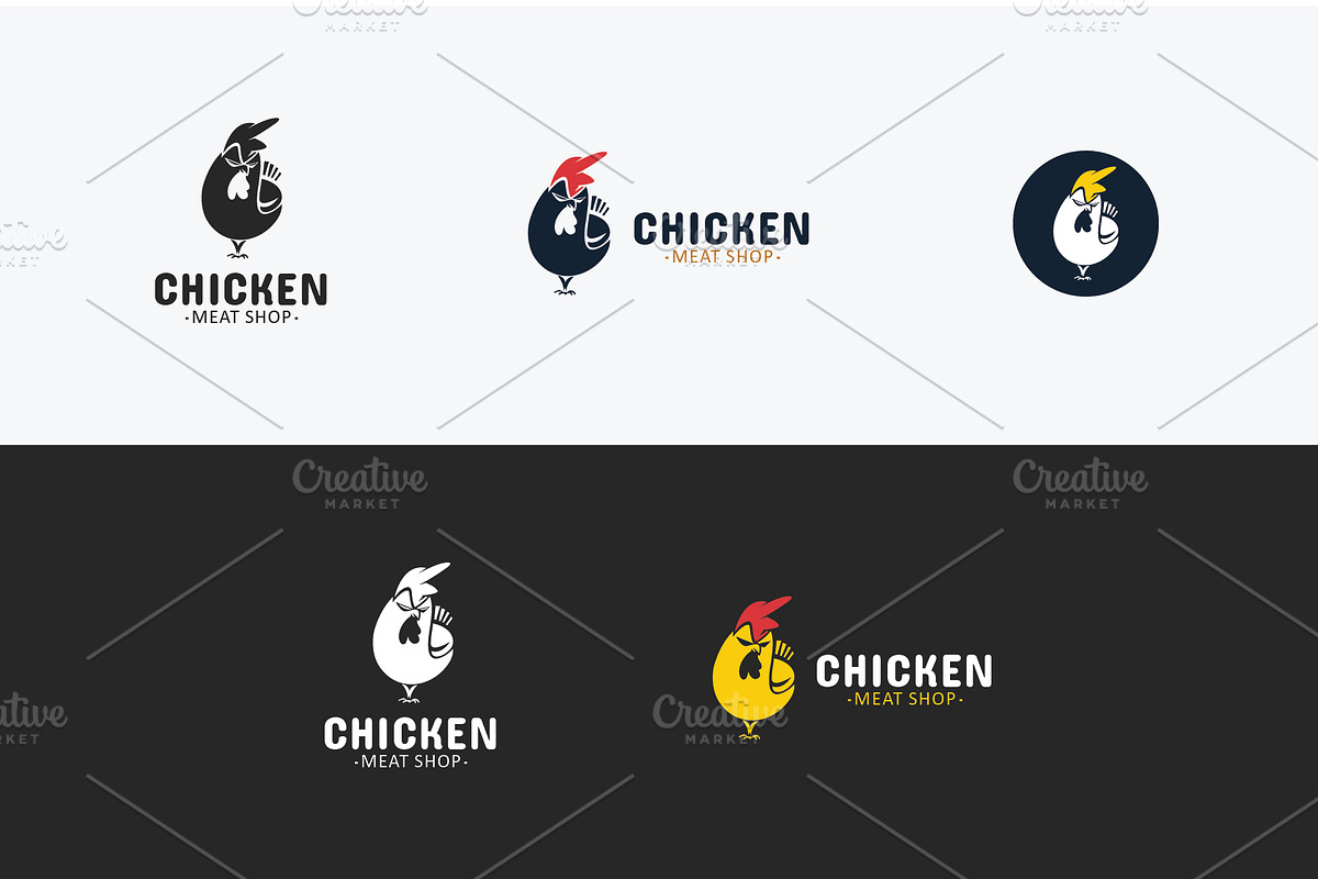 Chicken Meat Shop Logo Template, a Branding & Logo Template by What a Story (Photo 4 of 5)