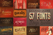 SALE Fonts MegaBundle - 57 Fonts, a Script Font by Cruzine (Thumbnail 1 of 13)