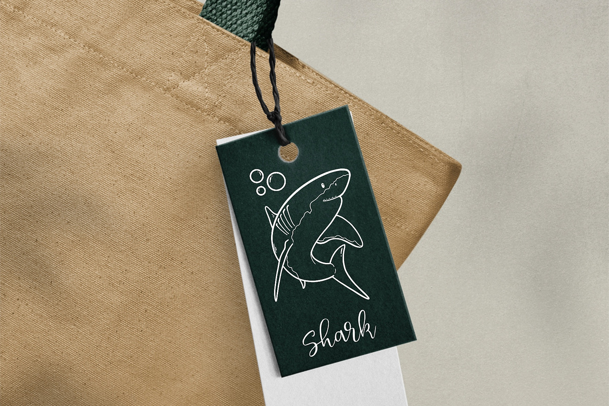 Shark Line Art PNG SVG, an Animal Illustration by ArtGiftsStudio (Photo 2 of 5)