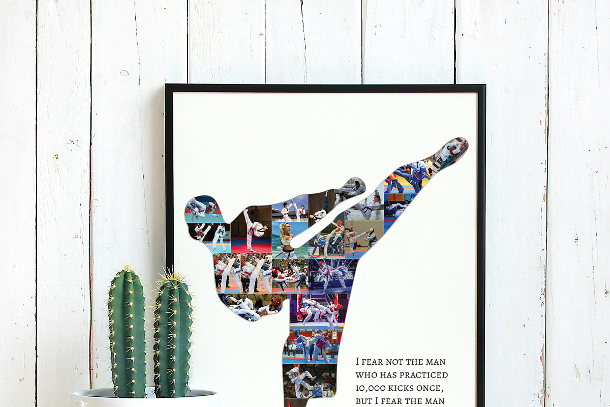 Taekwondo Kick Pose Photo collage, a Flyer Template by AIW SOLUTIONS (Photo 2 of 4)