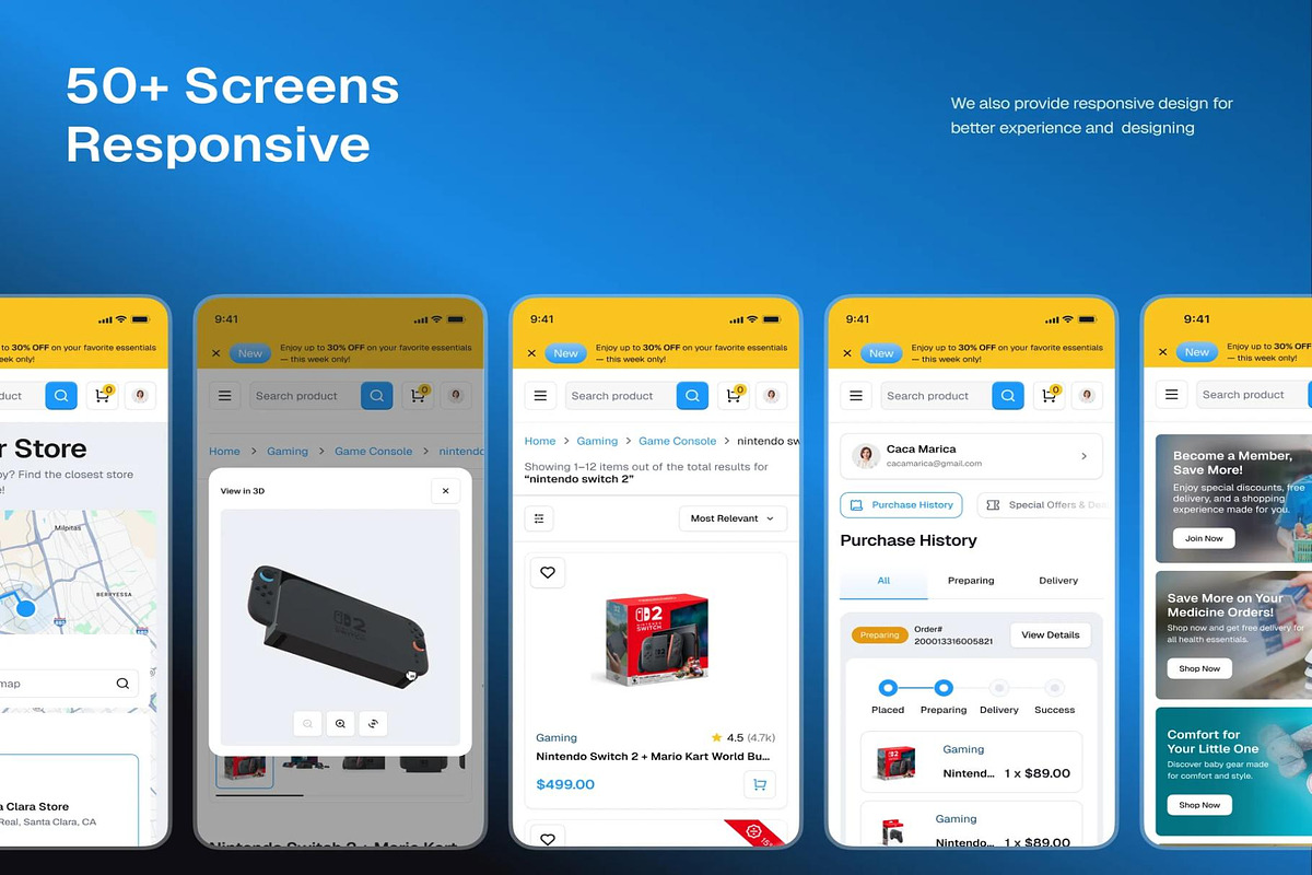 Website E-commerce UI kit, an UI Kit Template by Creative Perspective (Photo 1 of 8)