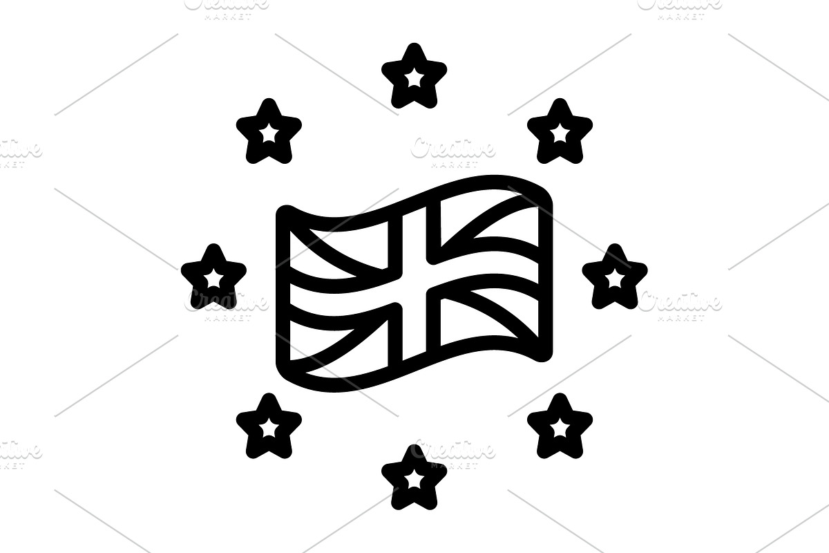 British london black icon, an Outline Icon by Creative priyanka