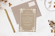 Rustic Wedding Invitation Template, an Invitation Template by Creativetacos (Thumbnail 3 of 3)
