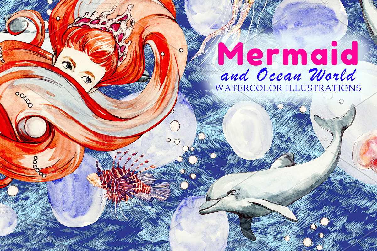 Mermaid and Ocean World, an Illustration by Nadiia Hanina (Photo 9 of 9)