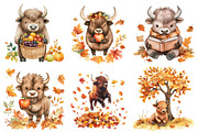 Autumn Bison Sublimation Clipart, an Illustration by CitraGraphics (Thumbnail 3 of 6)